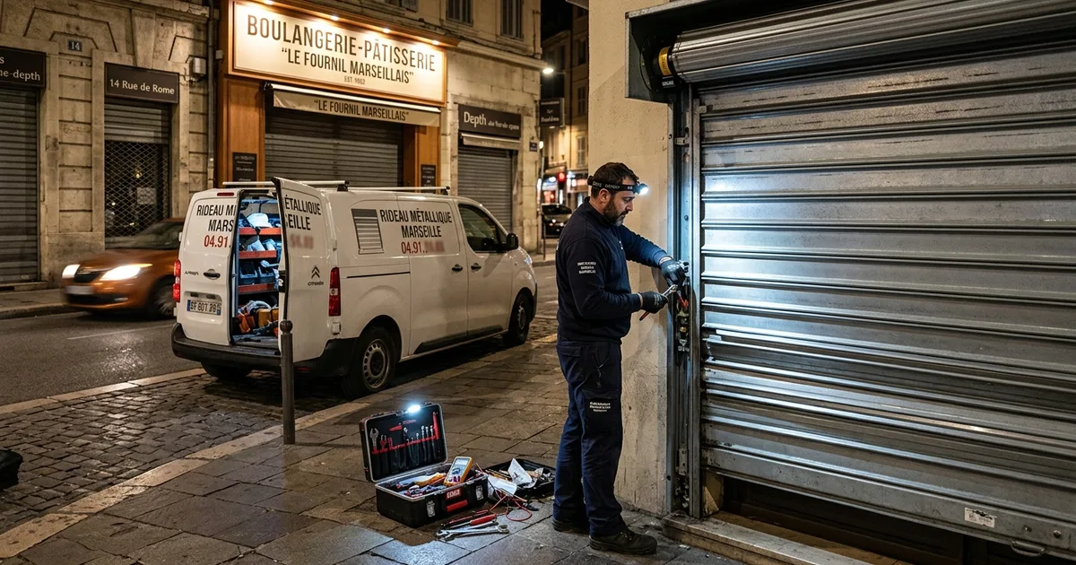 Rideau Métallique Résistance Froid Nuit Marseille