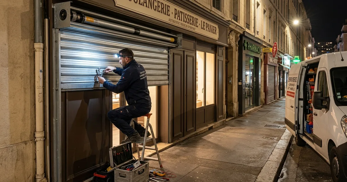 Travaux Nuit Rideau Métallique Copropriété Marseille